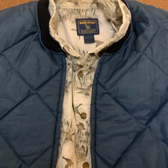 VTG Big Smith Mens Quilted Work Vest Navy Blue Size XL Outdoors Metrosexual - Picture 5 of 9